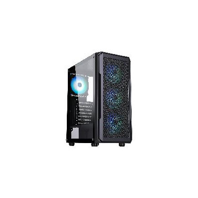 ITEK CASE SIX TRIANGLE - GAMING  MIDDLE TOWER, 4X12CM ARGB FAN,  USB3, SIDE PANEL TEMP GLASS