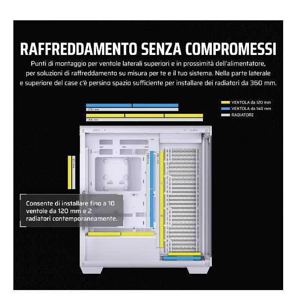 3500X TEMPERED GLASS MID-TOWER WH
