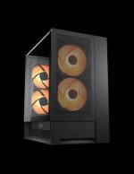 COUGAR CASE MID TOWER OMNY X BLACK 2*TG 4*FAN ARGB + HUB (supp GPU VERTICAL