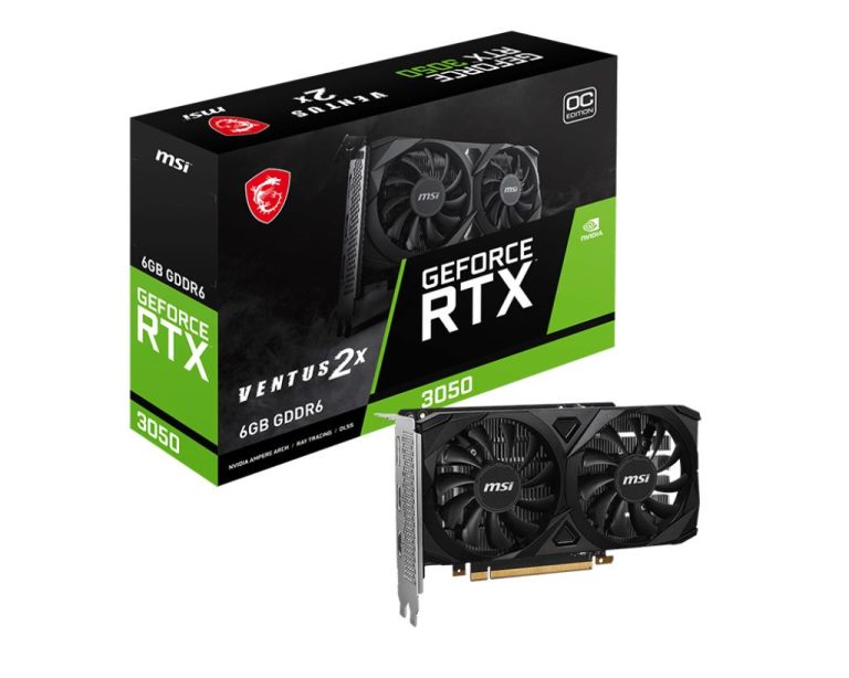 VGA MSI RTX 3050 VENTUS 2X E 6G OC 6GB DDR6 128BIT 1HDMI/3DP 130W