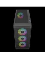 GAMDIAS CASE MID TOWER ATHENA M3 4x120mm PWN FAN ARGB CON 8 PORT HUB
