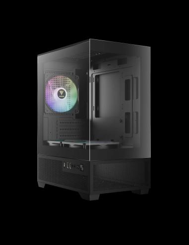 GAMDIAS CASE MICRO TOWER AURA GC9M ELITE ARGB 3x120ARGB PANORAMICO TYPE C
