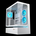 COUGAR CASE M.TOWER CFV235 WHiTE TG 240 REV+120ARGB FAN RGB HUB SYNC LED ST