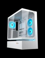 COUGAR CASE M.TOWER CFV235 WHiTE TG 240 REV+120ARGB FAN RGB HUB SYNC LED ST