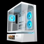 COUGAR CASE M.TOWER CFV235 VISION WH 9.16'' TG 240 REV+120ARGB FAN RGB H.sy