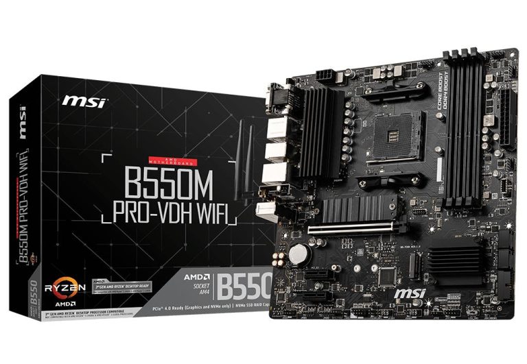MB MSI B550M PRO-VDH WIFI AM4 RYZ50 004D4 4S3 2M.2 U3.2 GBL V/H/DP RAID