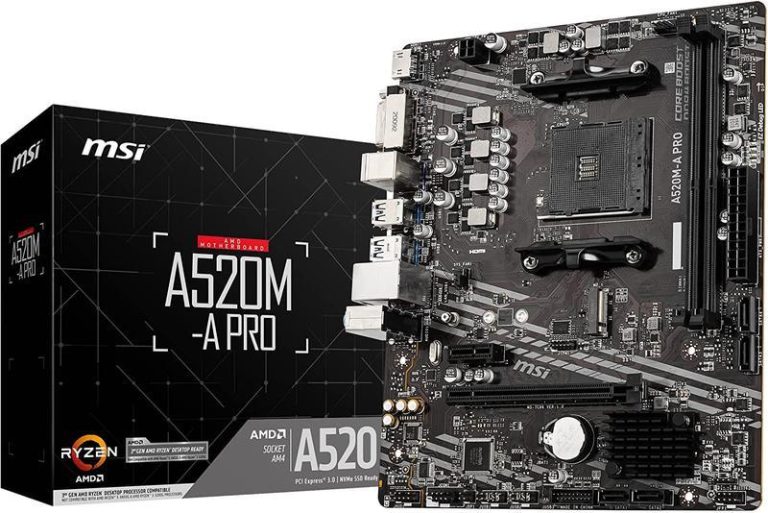 MSI A520M-A PRO scheda madre AMD A520 Socket AM4 micro ATX