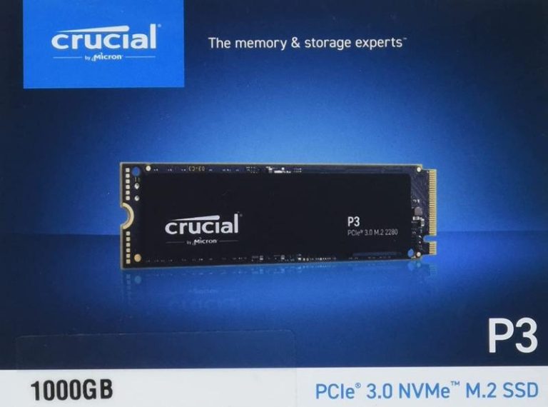Crucial P3 M.2 1 TB PCI Express 3.0 3D NAND NVMe