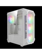 GAMDIAS CASE MID TOWER AURA GC1 ELITE WHITE 4*120mm ARGB FAN TG MESH