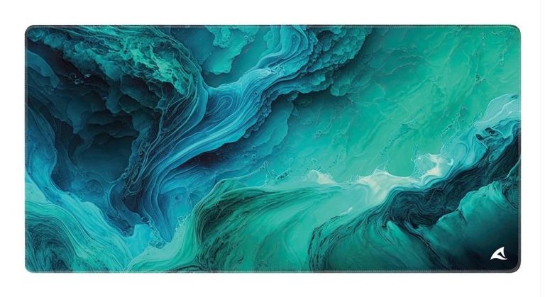 SHARKOON SKILLER SGP40 D10 MOUSEPAD TAPPETINO GAMING 1000 x 500 x 3 MM NUBE BLU/VERDE