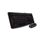 Logitech MK120 Combo Tastiera e Mouse con Filo per Windows, Ottico Cablato, di Dimensioni Standard, USB Plug-and-Play