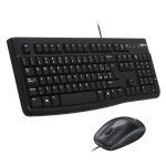 Logitech MK120 Combo Tastiera e Mouse con Filo per Windows, Ottico Cablato, di Dimensioni Standard, USB Plug-and-Play