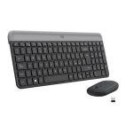 Logitech MK470 Kit Mouse e Tastiera Wireless per Windows, Ricevitore USB 2.4 GHz, ?Sottile, Compatto, Silenzioso