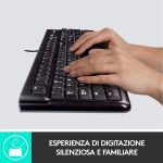 Logitech MK120 Combo Tastiera e Mouse con Filo per Windows, Ottico Cablato, di Dimensioni Standard, USB Plug-and-Play