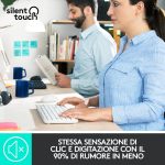 Logitech MK295 Kit Mouse e Tastiera Wireless – Tecnologia SilentTouch, Tastierino Numerico, Tasti Scelta Rapida