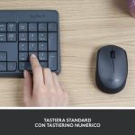 Logitech MK235 Combo Tastiera e Mouse Wireless per Windows, Ricevitore Unifying USB 2.4 GHz Wireless, 15 Tasti FN