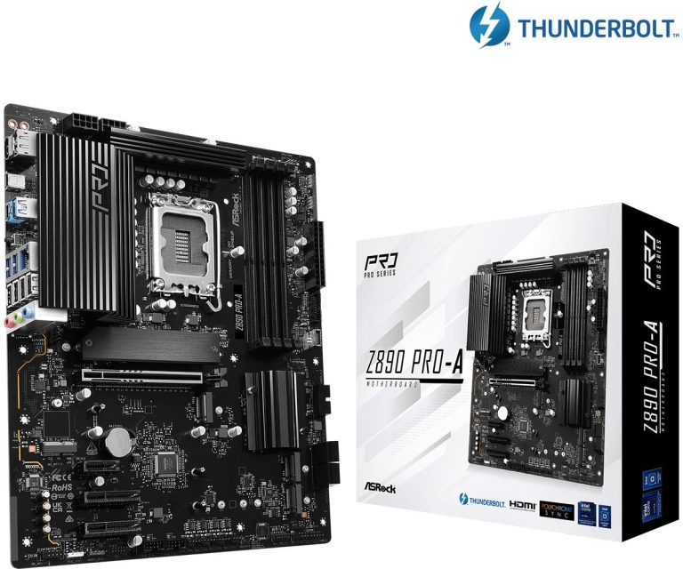 ASRock Z890 Pro-A Intel Z890 LGA 1851 (Socket V1) ATX motherboard