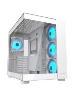 COUGAR CASE MID TOWER CUBE FV 150 RGB WHITE D.CHAMBER 3*120+120mm ARGB FAN